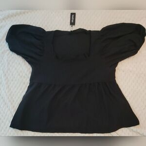 Size 22 Cotton Puff‎ Peplum Shirt